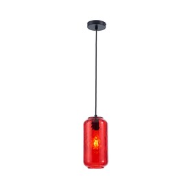 Светильник подвесной Escada, 10177/1S Black/Red. 1х60Вт, E27, 130х130х1200 мм, цвет черный/красный