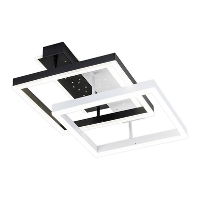 Светильник потолочный Escada, 10215/2LED. 1х90Вт, LED, 4105Лм, 3000-6000KК, 400х410х145 мм, цвет черный/белый