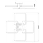 Светильник потолочный Escada, 10279/4LED. 1х132Вт, LED, 7870Лм, 4200К, 670х670х200 мм, цвет бронза - Фото 3