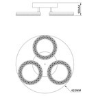 Светильник потолочный Escada, 10281/3LED. 1х60Вт, LED, 4396Лм, 3000/4000/6500К, 420х420х90 мм, цвет хром - Фото 7