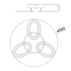 Светильник потолочный Escada, 10283/3LED. 1х72Вт, LED, 5616Лм, 3000/4000/6500К, 540х540х100 мм, цвет белый/прозрачный - Фото 7