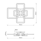 Светильник потолочный Escada, 10286/6LED. 1х154Вт, LED, 10360Лм, 3000-6500К, 790х580х125 мм, цвет белый - Фото 7