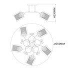 Светильник потолочный Escada, 1105/5PL. 5х40Вт, E27, 500х500х230 мм, цвет хром - Фото 5