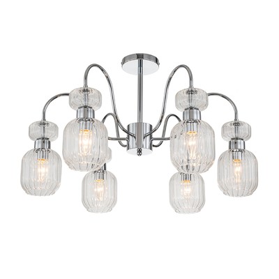 Светильник на штанге Escada, 1141/6PL Chrome/Clear. 6х60Вт, E14, 720х720х425 мм, цвет хром/прозрачный