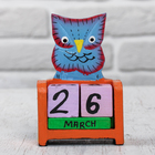 Деревянный календарь с кубиками "Сова" 7х3,6х10,7 см МИКС - Фото 4