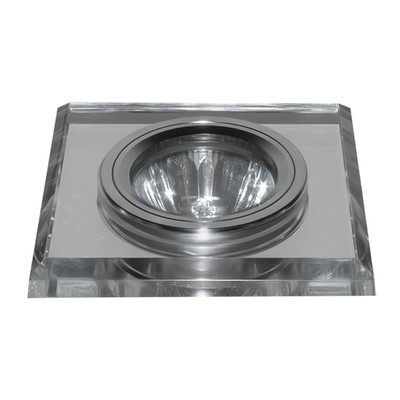 Светильник точечный Escada, 241046. 1х50Вт, GU5.3, 90х90х25 мм, цвет хром/зеркальное стекло