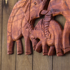 Панно декоративное "Семья слонов" 17,5х51х1 см - Фото 4