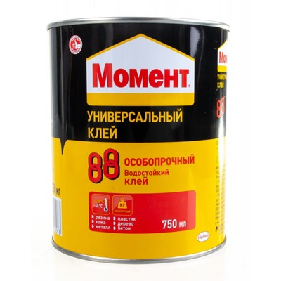 Клей Момент 88 1777022, контактный, каучуковый, желтый, 750 мл