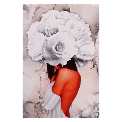 Картина на холсте "Под белым цветком" 40*60 см