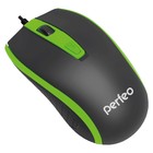 Мышь Perfeo PROFIL, проводная, оптическая, 1600 dpi, USB, зелёная - фото 3348047