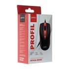 Мышь Perfeo PROFIL, проводная, оптическая, 1600 dpi, USB,красная - фото 9862931