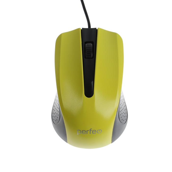 Мышь Perfeo RAINBOW, проводная, оптическая, 1000 dpi, USB, жёлтая