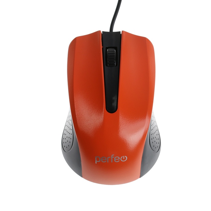 Мышь Perfeo RAINBOW, проводная, оптическая, 1000 dpi, USB, оранжевая