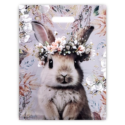 Пакет «Летний Зайка», полиэтиленовый с вырубной ручкой, 30×40 см, 60 мкм