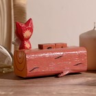 Деревянный календарь с кубиками "Киса с цветком" 12,3х6,5х11 см - Фото 2