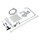 Душевая система ZEIN Z3868, смеситель, тропическая и ручная лейка, алюминий, матовая - Фото 3