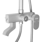 Душевая система ZEIN Z3868, смеситель, тропическая и ручная лейка, алюминий, матовая - Фото 12