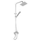 Душевая система ZEIN Z3868, смеситель, тропическая и ручная лейка, алюминий, матовая - Фото 15