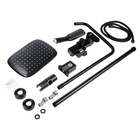 Душевая система ZEIN Z3869, смеситель, тропическая и ручная лейка, алюминий, черная - Фото 14