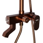 Душевая система ZEIN Z3870, смеситель, тропическая и ручная лейка, алюминий, bronze - Фото 12