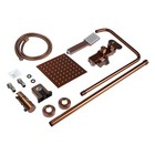 Душевая система ZEIN Z3870, смеситель, тропическая и ручная лейка, алюминий, bronze - Фото 14