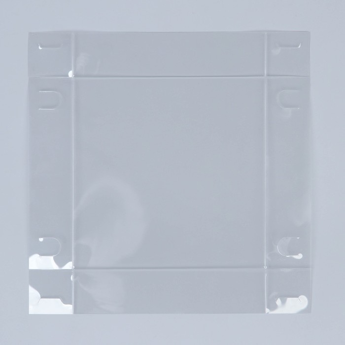 Коробка для кондитерских изделий с PVC крышкой With love, 10.5 х 10.5 х 3 см