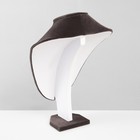 Бюст для украшений QF, 20×8×29 см, h=29 см, флок, серый графит - Фото 2