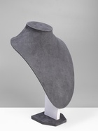 Бюст для украшений QF, 20×8×29 см, h=29 см, флок, серый графит - Фото 4