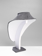 Бюст для украшений QF, 20×8×29 см, h=29 см, флок, серый графит - Фото 5