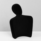 Бюст для украшений «Силуэт», 13,5×7×20 см, h=20 см, флок, цвет чёрный - фото 9487211