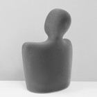 Бюст для украшений «Силуэт», 13×7×20 см, h=20 см, флок, цвет серый - Фото 4