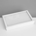 Подставка для украшений «Шкатулка» 36 мест, 21,5×15,5×3 см, цвет белый - фото 9457606