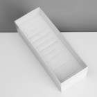Подставка для украшений «Шкатулка» 13 мест, 24,5×9×7 см, цвет белый - фото 9457618