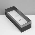 Подставка для украшений «Шкатулка» 13 мест, 24,5×9×7 см, цвет чёрный - фото 9457620
