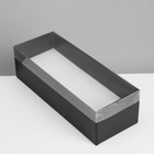 Подставка для украшений «Шкатулка» 13 мест, 24,5×9×7 см, цвет чёрный - фото 9457622