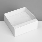 Подставка для украшений «Шкатулка» 12 мест, 14,5×14,5×6 см, цвет белый - фото 9457626