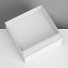 Подставка для украшений «Шкатулка» 12 мест, 14,5×14,5×6 см, цвет белый - фото 9457627