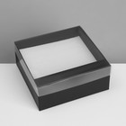 Подставка для украшений «Шкатулка» 12 мест, 14,5×14,5×6 см, цвет чёрный - фото 9457630