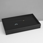 Подставка для украшений «Шкатулка» 100 мест, 29×19×4 см, цвет чёрный - фото 9457642
