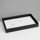 Подставка для украшений «Шкатулка» 100 мест, 29×19×4 см, цвет чёрно-белый - фото 9457650