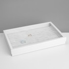 Подставка для украшений «Шкатулка» 100 мест, 29×19×4 см, цвет белый - фото 9457654