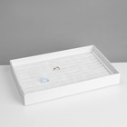 Подставка для украшений «Шкатулка» 100 мест, 29×19×4 см, цвет белый - фото 9457656