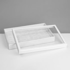 Подставка для украшений «Шкатулка» 100 мест, 29×19×4 см, цвет белый - фото 9457658