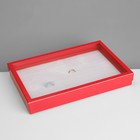 Подставка для украшений «Шкатулка» 100 мест, 29×19×4 см, цвет ярко-розовый - фото 9457660