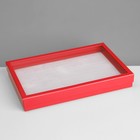 Подставка для украшений «Шкатулка» 100 мест, 29×19×4 см, цвет ярко-розовый - фото 9457661