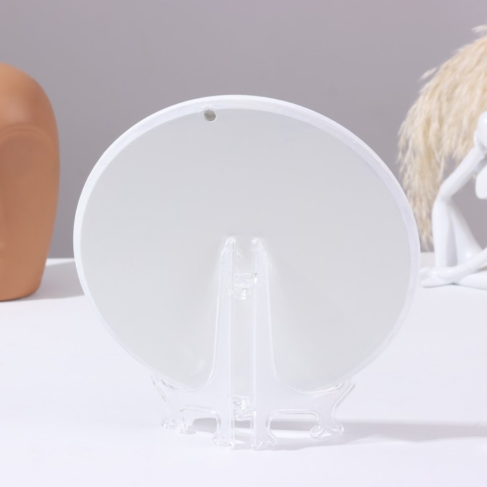Тарелка «Сирень в вазе», белая, D = 20 см, лаковая миниатюра