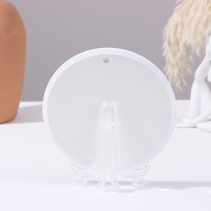 Тарелка «Лилии», белая, D = 14,8 см, лаковая миниатюра
