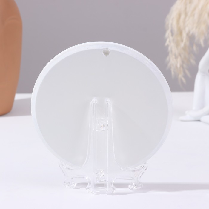 Тарелка «Ромашки», белая, D = 14,8 см, лаковая миниатюра