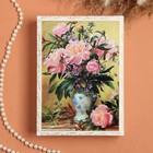 Шкатулка «Пионы в вазе», белая, 16 × 22 см, лаковая миниатюра - фото 23852150