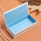 Шкатулка «Цветы», белая, 11 × 22 см, лаковая миниатюра - фото 23852167